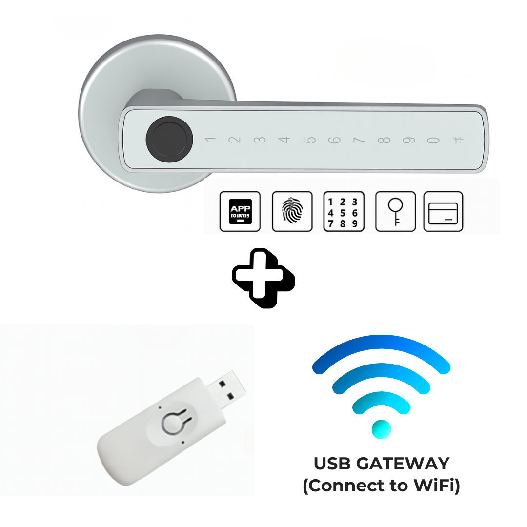 Cerradura inteligente Con Huella + PIN + App + Tarjeta IC